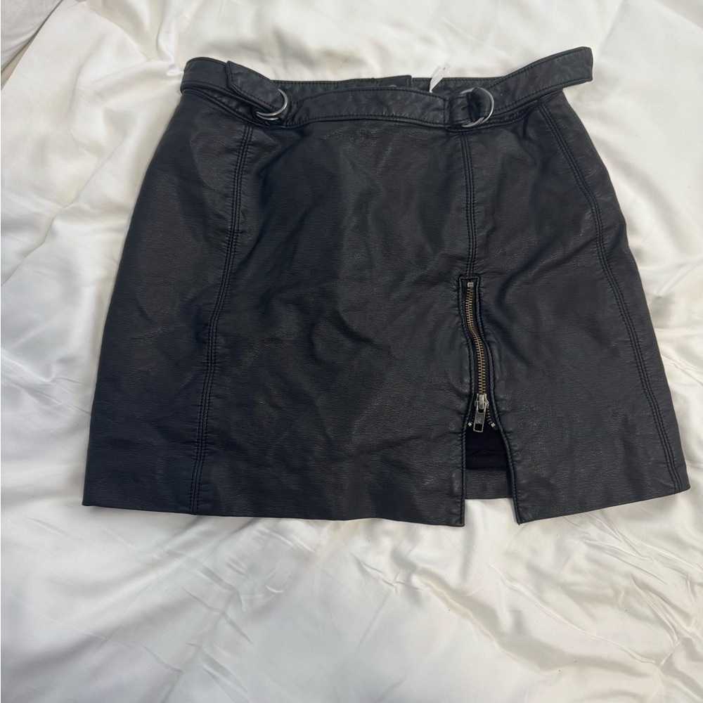 Free people leather skirt